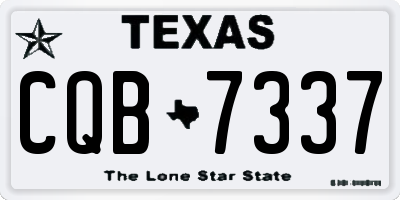 TX license plate CQB7337