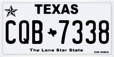 TX license plate CQB7338