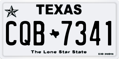 TX license plate CQB7341