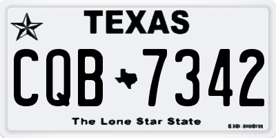 TX license plate CQB7342