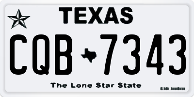 TX license plate CQB7343