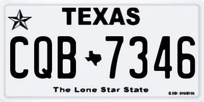 TX license plate CQB7346