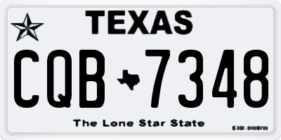 TX license plate CQB7348