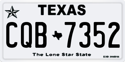 TX license plate CQB7352