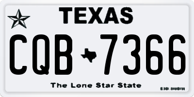 TX license plate CQB7366