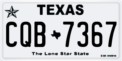 TX license plate CQB7367