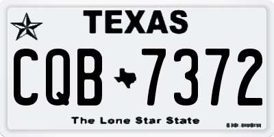 TX license plate CQB7372