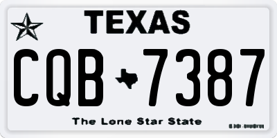 TX license plate CQB7387