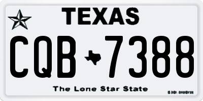 TX license plate CQB7388