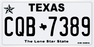 TX license plate CQB7389