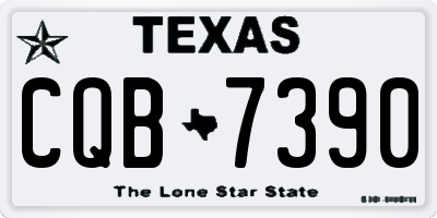 TX license plate CQB7390
