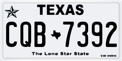 TX license plate CQB7392