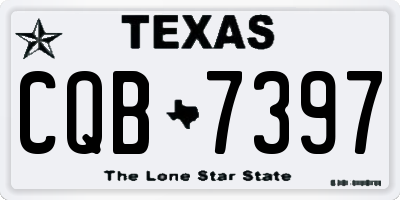 TX license plate CQB7397