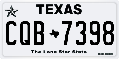 TX license plate CQB7398