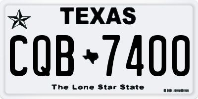 TX license plate CQB7400