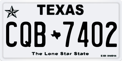 TX license plate CQB7402