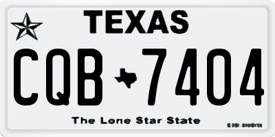 TX license plate CQB7404