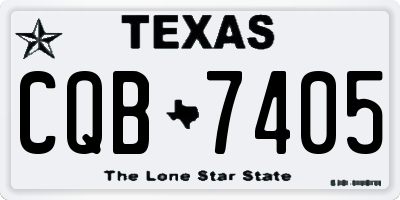 TX license plate CQB7405
