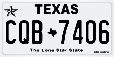 TX license plate CQB7406