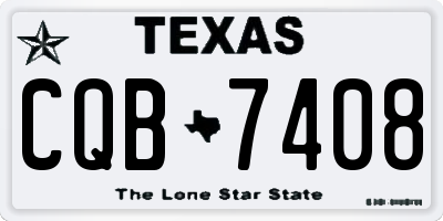 TX license plate CQB7408