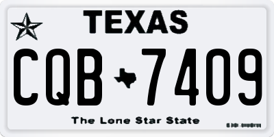 TX license plate CQB7409