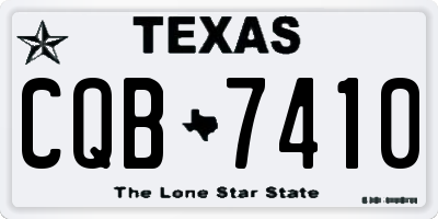 TX license plate CQB7410