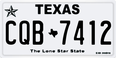 TX license plate CQB7412