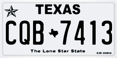 TX license plate CQB7413