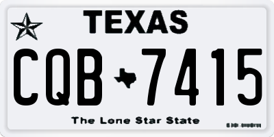 TX license plate CQB7415