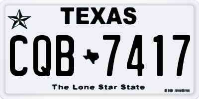 TX license plate CQB7417