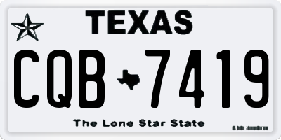 TX license plate CQB7419