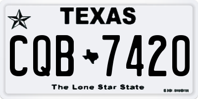 TX license plate CQB7420