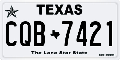 TX license plate CQB7421