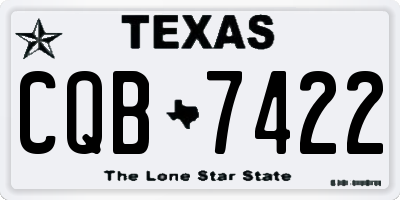 TX license plate CQB7422