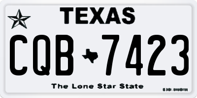 TX license plate CQB7423