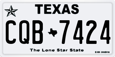 TX license plate CQB7424