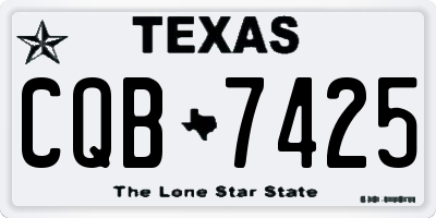 TX license plate CQB7425
