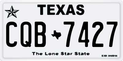 TX license plate CQB7427