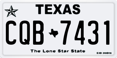 TX license plate CQB7431