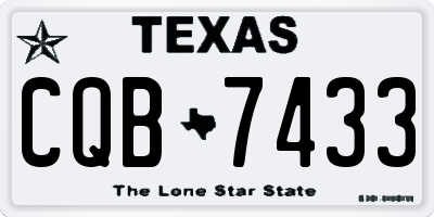 TX license plate CQB7433