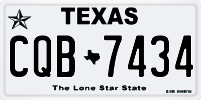 TX license plate CQB7434