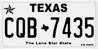 TX license plate CQB7435