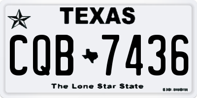 TX license plate CQB7436