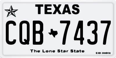 TX license plate CQB7437