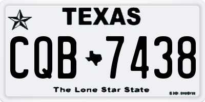 TX license plate CQB7438