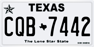 TX license plate CQB7442