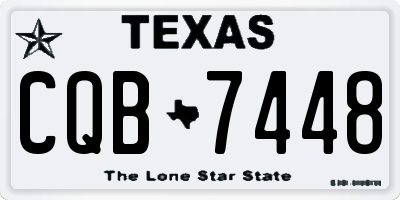 TX license plate CQB7448