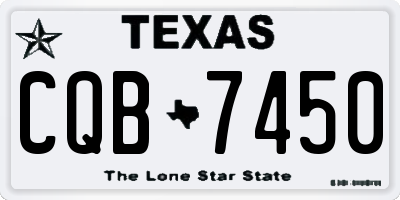 TX license plate CQB7450