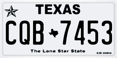 TX license plate CQB7453