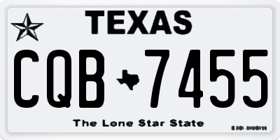 TX license plate CQB7455